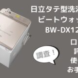 日立ビートウォッシュBW-DX120Gの口コミ評判は？使い方やお手入れも調査