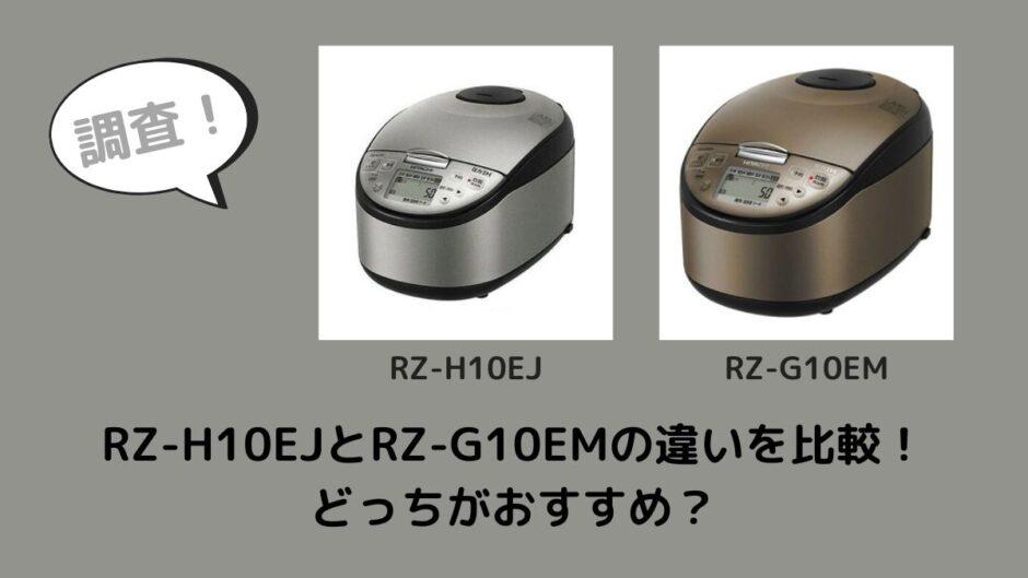 RZ-H10EJとRZ-G10EMの違いを比較！どっちがおすすめ？