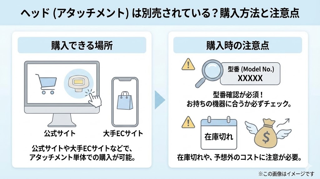 掃除してもダメなら?ヘッドの交換時期と別売パーツの購入方法