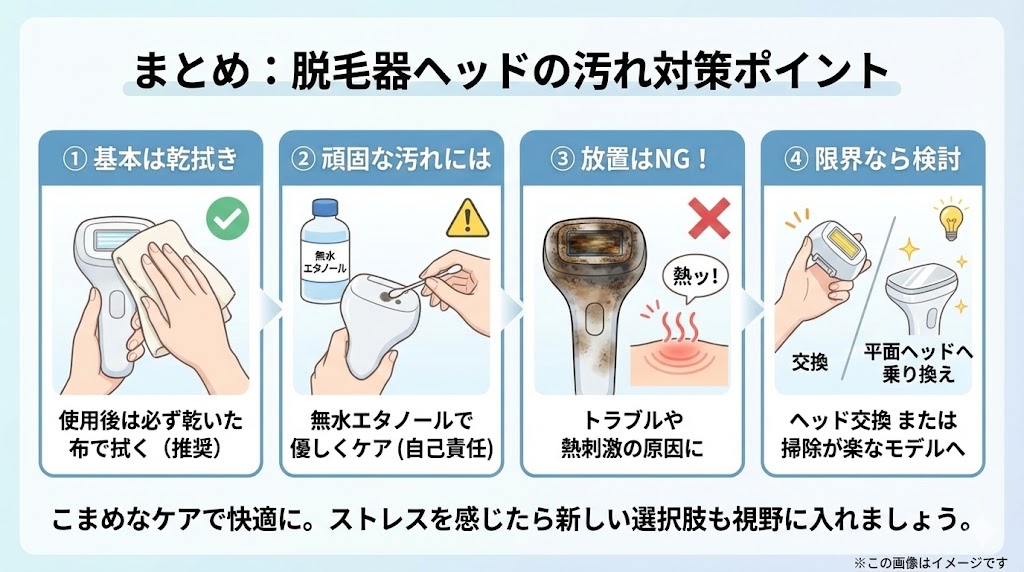 ブラウン脱毛器ヘッド汚れ・焦げの落とし方完全ガイド!まとめ