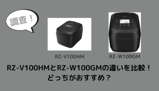 RZ-V100HMとRZ-W100GMの違いを比較！どっちがおすすめ？