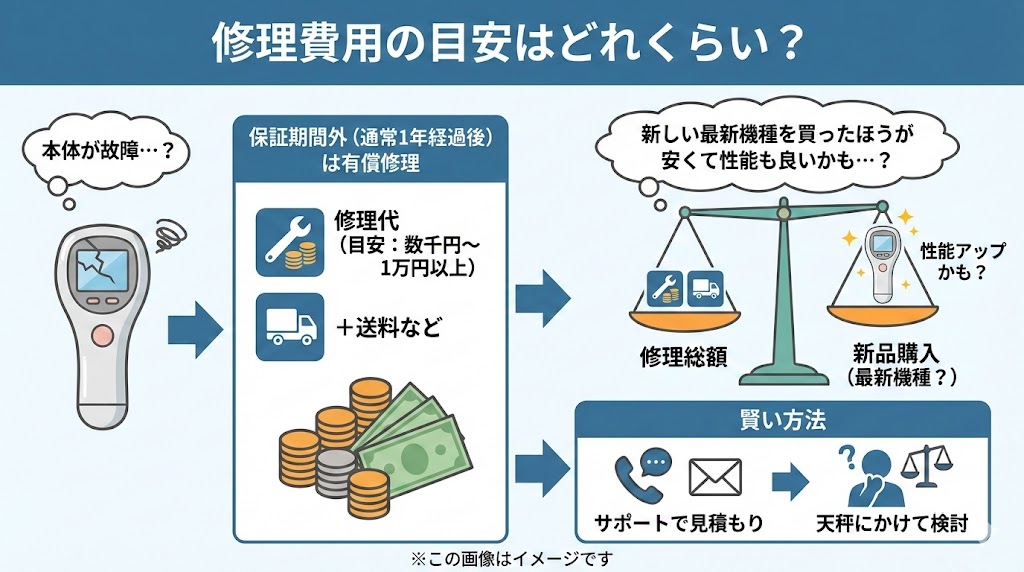 エラー音が止まらない・直らない時の最終手段!修理費用の目安と「寿命」の可能性