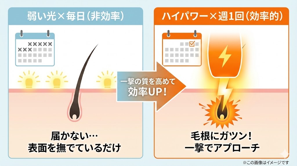 毎日照射しなくても大丈夫！冷却機能付きハイパワー脱毛器を選ぶべき3つの理由