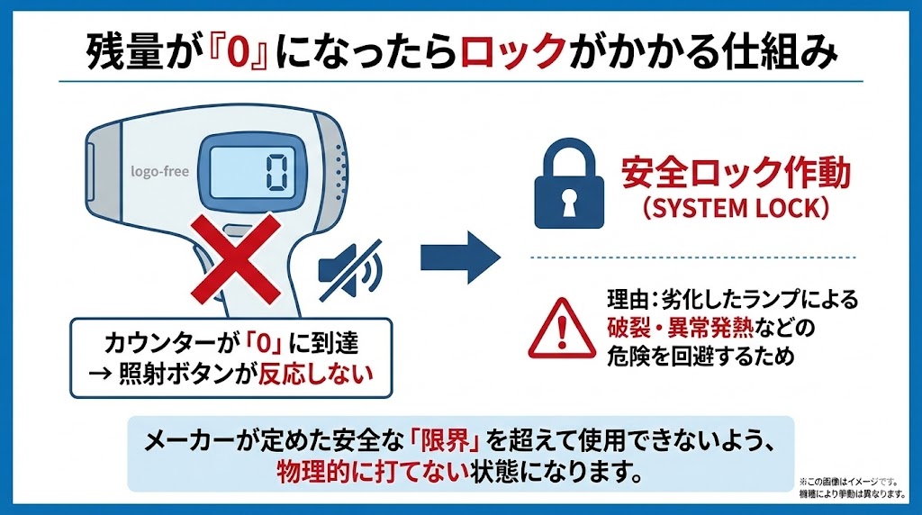そもそも脱毛器に回数制限があるのはなぜ?0になったら絶対に打てないの?