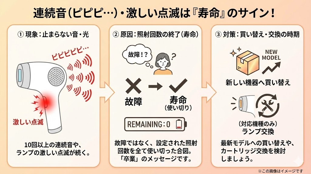 ピピピ10回」「エラーL/H/E」の意味とは?音の回数と画面表示から原因を特定しよう