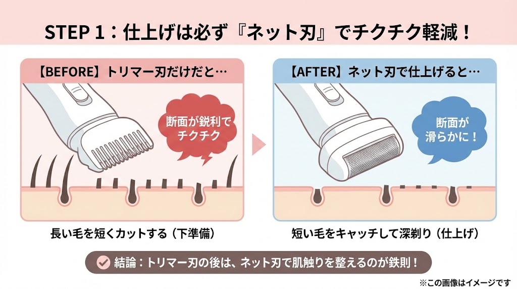 不快感を最小限に抑える！VIOフェリエの「チクチクしない」正しい使い方