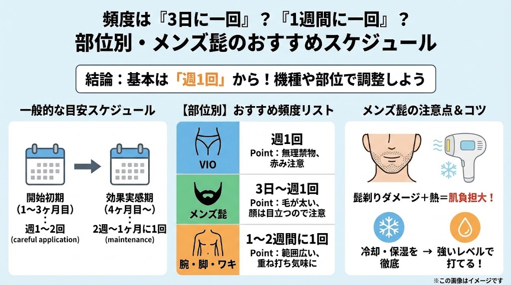 頻度は「3日に一回」や「1週間に一回」どっち？部位別・メンズ髭のおすすめスケジュール