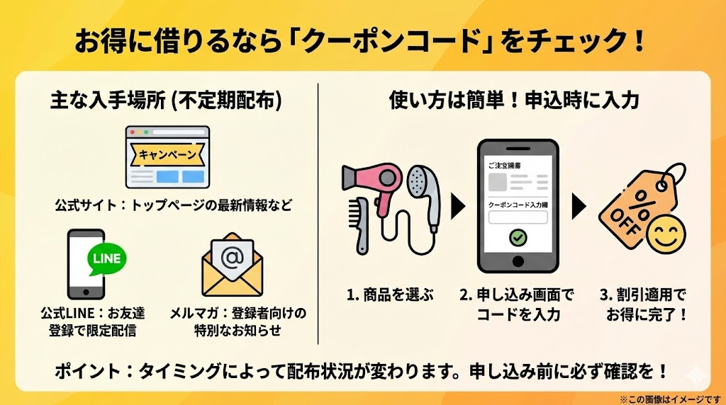 誰でも簡単！エアクロモールの返却方法・返却期限とクーポンコード